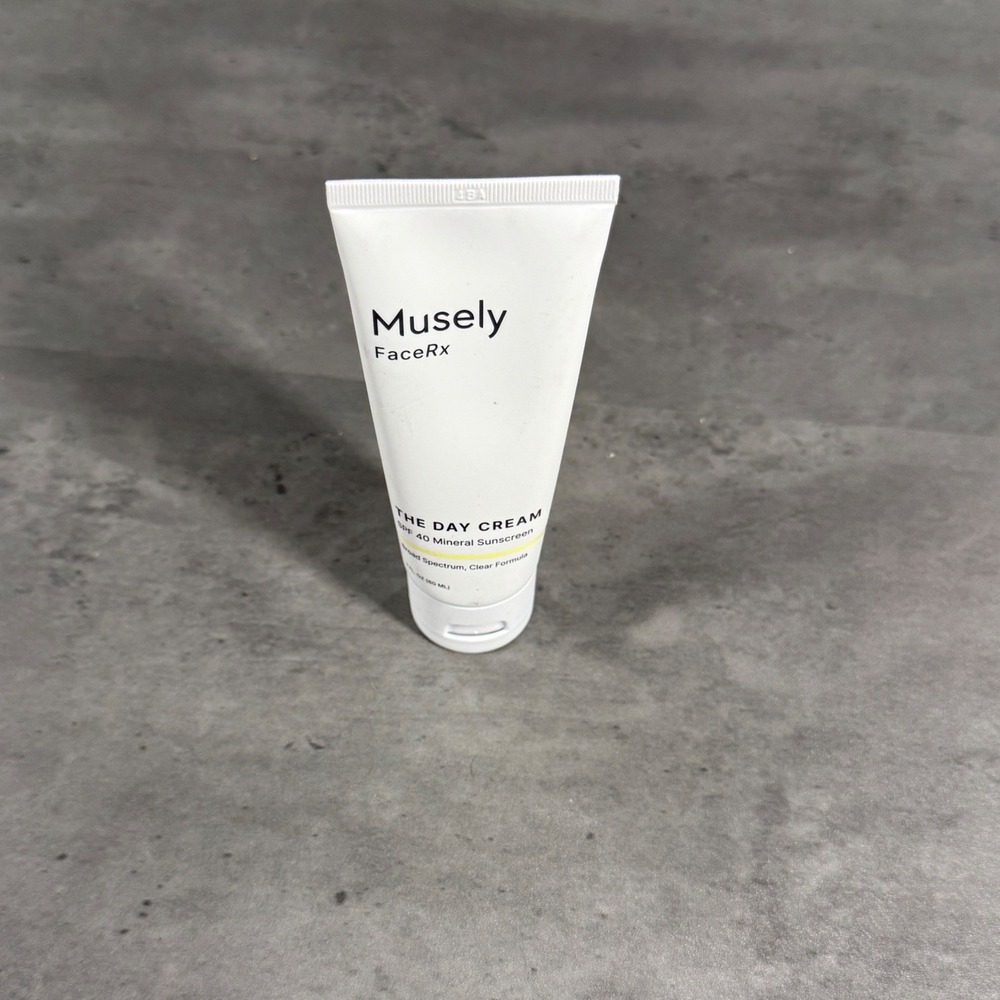 Musely FaceRx The Day Cream Unisex 1.4oz SPF 40 Mineral Sunscreen White NEW